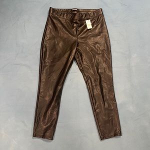 Black Faux Leather Leggings NWT